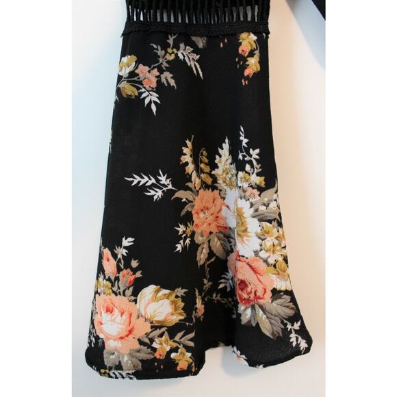 Whisper Women's Floral Black Long Sleeve Blouse Size L NWOT - Picture 7 of 8